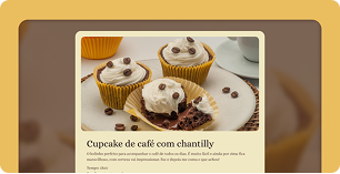 Tela incial do projeto de um site de Receita de Cupcake